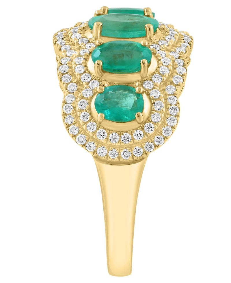 Effy Collection Sapphire (1-5/8 ct. t.w.) and Diamond (1/2 Ring 14k White Gold (Also Available Emerald)