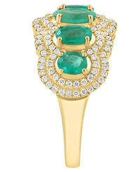 Effy Collection Sapphire (1-5/8 ct. t.w.) and Diamond (1/2 Ring 14k White Gold (Also Available Emerald)