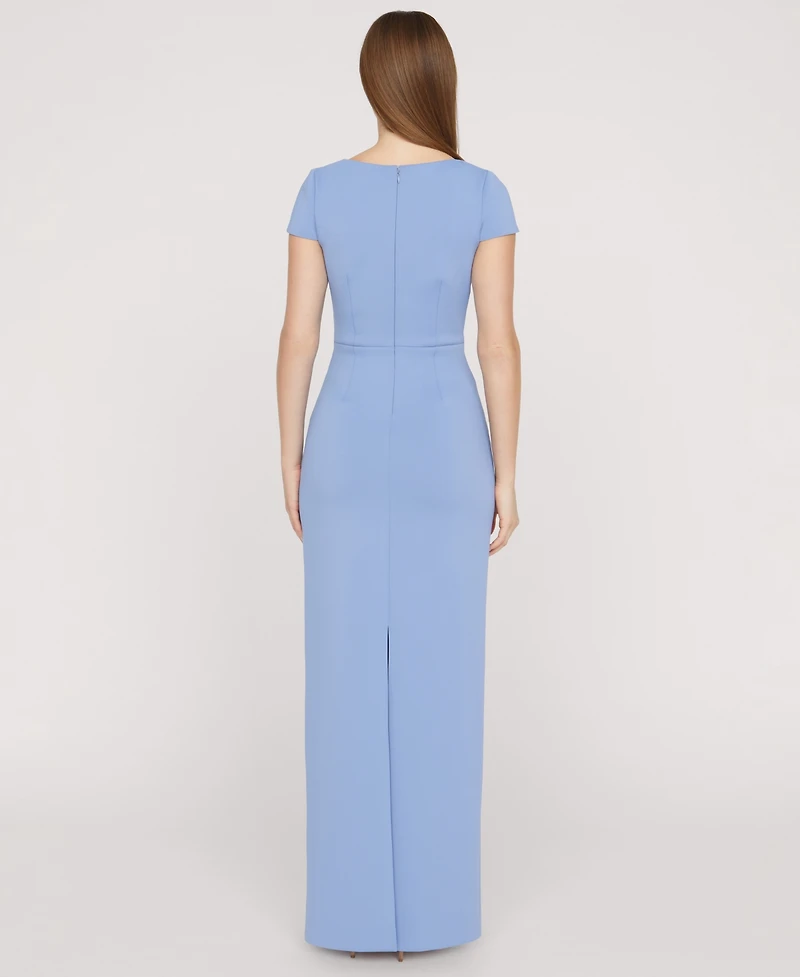 Js Collections Women's Square Neck Front-Cascade Gown