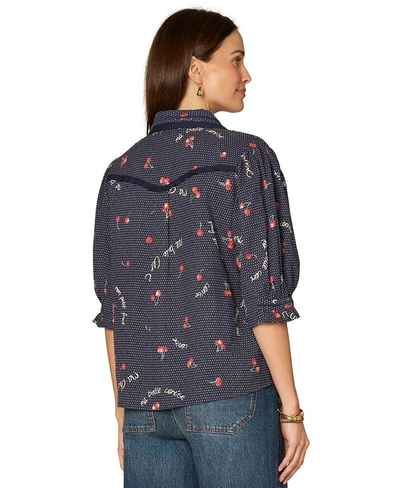 Democracy Petite Button-Down Woven Shirt