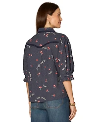 Democracy Petite Button-Down Woven Shirt