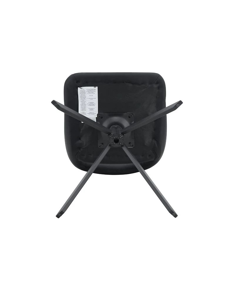 Streamdale Furniture Dining Chairs Set of 4, Swivel Metal Kitchen Chairs with Leather, High Back