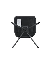 Streamdale Furniture Dining Chairs Set of 4, Swivel Metal Kitchen Chairs with Leather, High Back