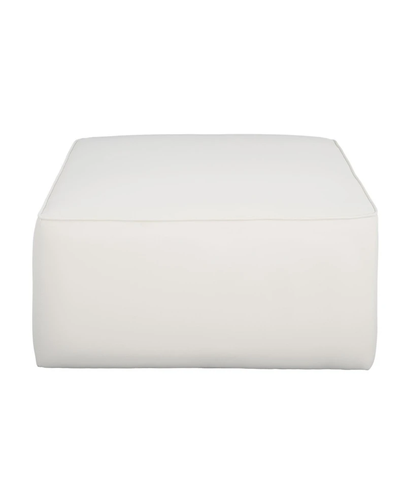 Streamdale Furniture Upholstered Square Ottoman, Cream