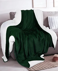 Linery & Co. Velvet Plush Reversible Sherpa Bed Blanket