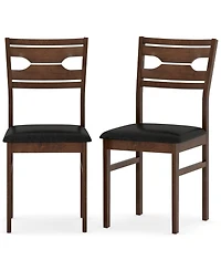 Gymax Dining Chair Set of w/ Rubber Wood Frame Padded Seat Curved Backrest