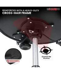 5 Core Drum Throne w Backrest 4" Padded Stool Airlift 25" Adjustable Drummer 441Lb Capacity