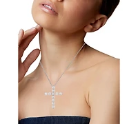 Macy's Cross Diamond Pendant Necklace (1/2 ct. t.w.) 14k White Gold (also Yellow Gold)