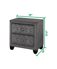 Streamdale Furniture Streamdale Sophia Nightstand Gray