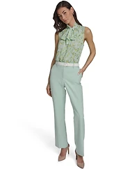 Tommy Hilfiger Women's Floral Vine Pintuck Top