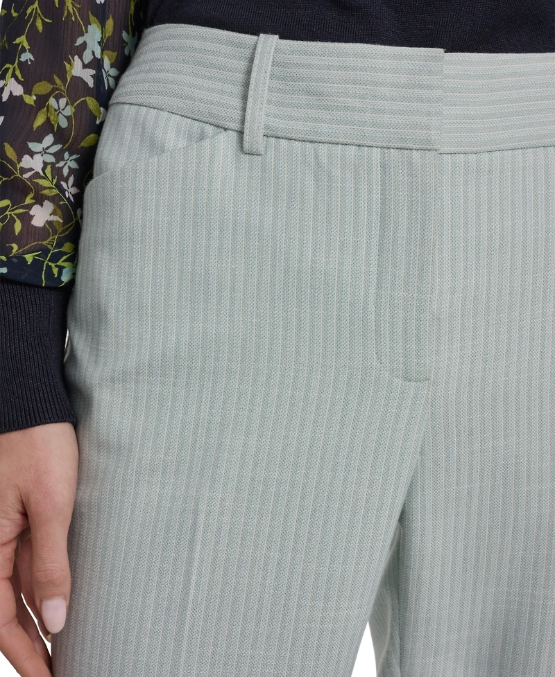 Tommy Hilfiger Women's Slim Fit Tonal Stripe Pants