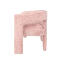 Jofran Gwen Modern Luxury Jacquard Fabric Upholstered Sculpture Bench