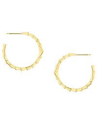 And Now This Cubic Zirconia in 18k Gold Plated Brass Geometric Hoop Earrings, Macy's Exclusive