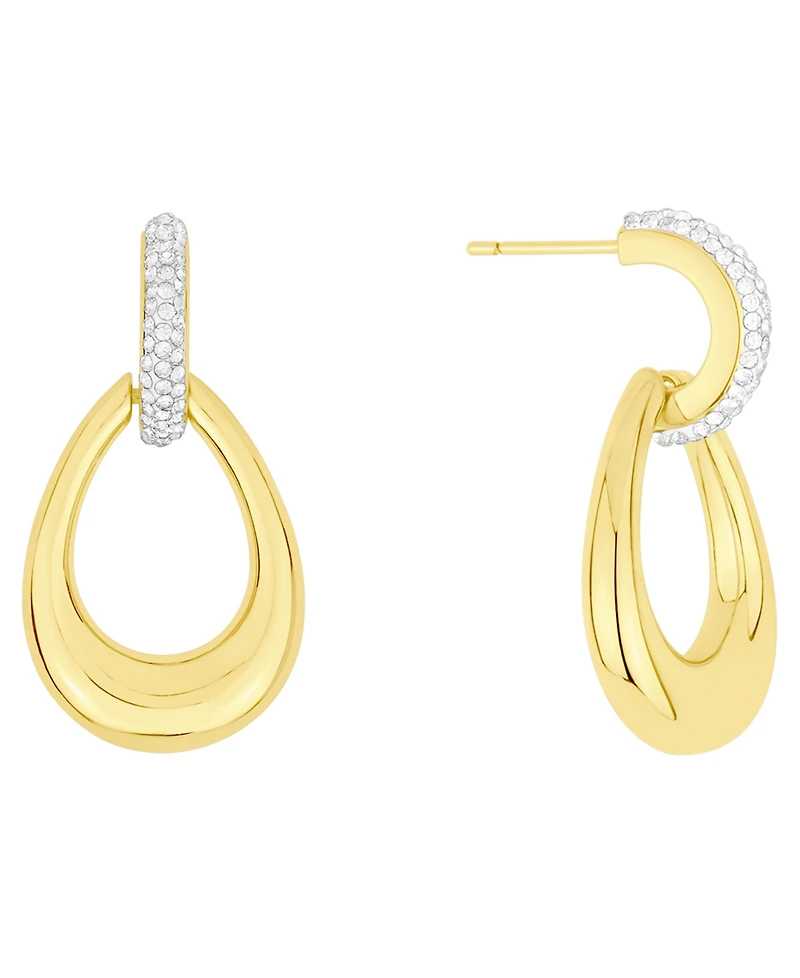 And Now This Crystal 18k Gold-Plated Brass Drop Earrings, Macy's Exclusive