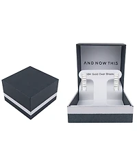 And Now This Crystal Silver Plated Brass Heart Hoop Earrings, Macy's Exclusive