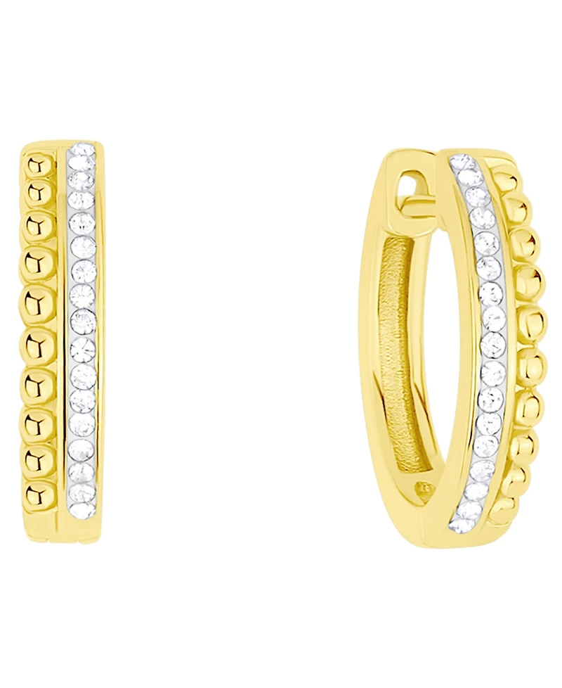 And Now This 2-Pc. Cubic Zirconia 18k Gold-Plated Hoop and Stud Earrings Set, Macy's Exclusive