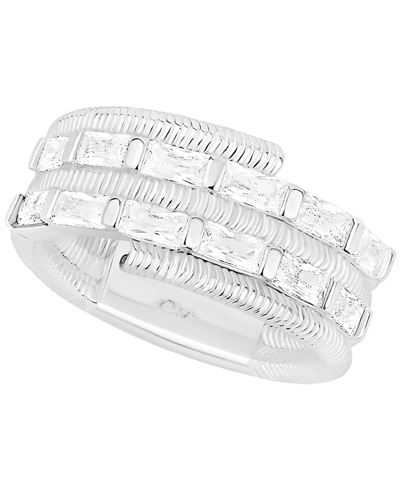 And Now This Cubic Zirconia Silver Plated Coil Ring, Macy's Exclusive