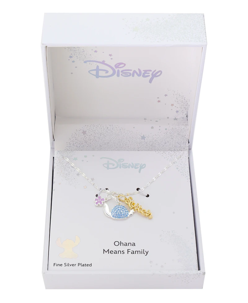 Disney Cubic Zirconia Stitch Charm Pendant Necklace