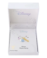 Disney Cubic Zirconia Stitch Charm Pendant Necklace