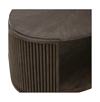 Liberty Furniture City View Oval Cocktail Table for Living Room- Coffee Bean Oak Wood