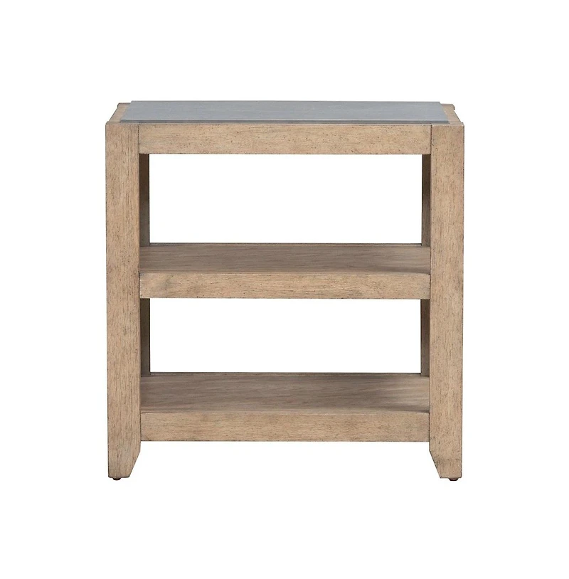 Liberty Furniture Millstone Chairside Table with Unique Tile Top for Living Room