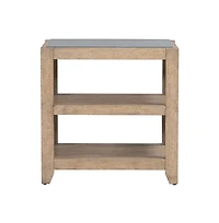 Liberty Furniture Millstone Chairside Table with Unique Tile Top for Living Room