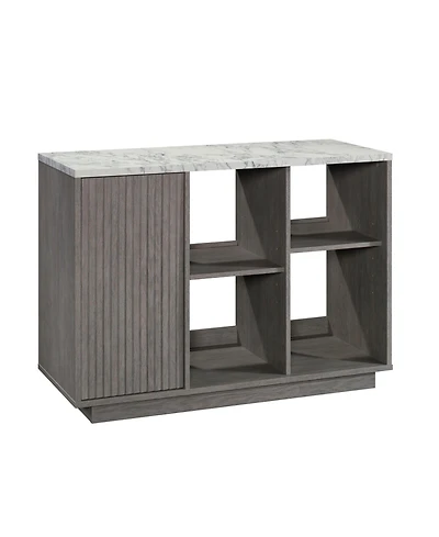 Lovmor Modern Gray Storage Solution with 2 Adjustable Shelves for Living Room Guest Room and Entryway