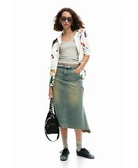 Desigual Women's Collage flower shirt