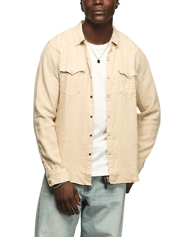 Lucky Brand Men's Spread Collar Western Shirt