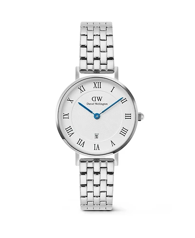 Daniel Wellington Women's Date Silver-Tone Stainless Steel Watch