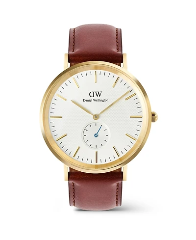 Daniel Wellington Men's Analog Brown Leather Watch