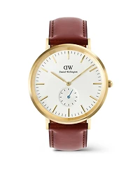 Daniel Wellington Men's Analog Brown Leather Watch