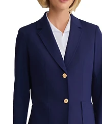 Jones New York Women's Two-Button Scrunch-Sleeve Jacket