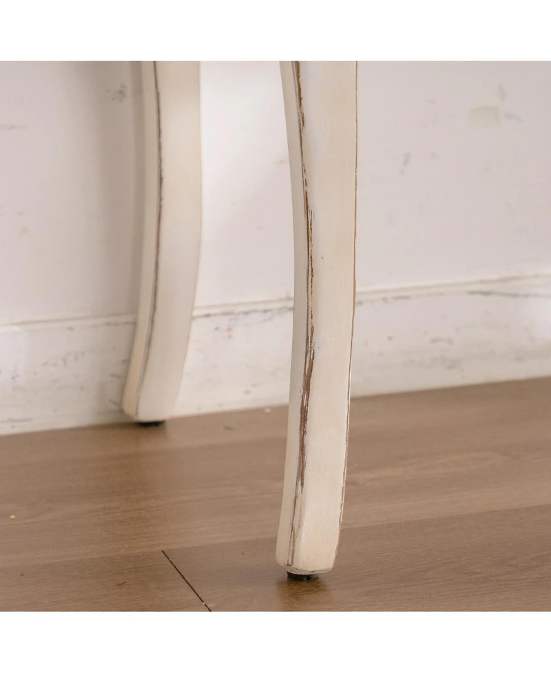 Streamdale Furniture Antique White Carved Console Table