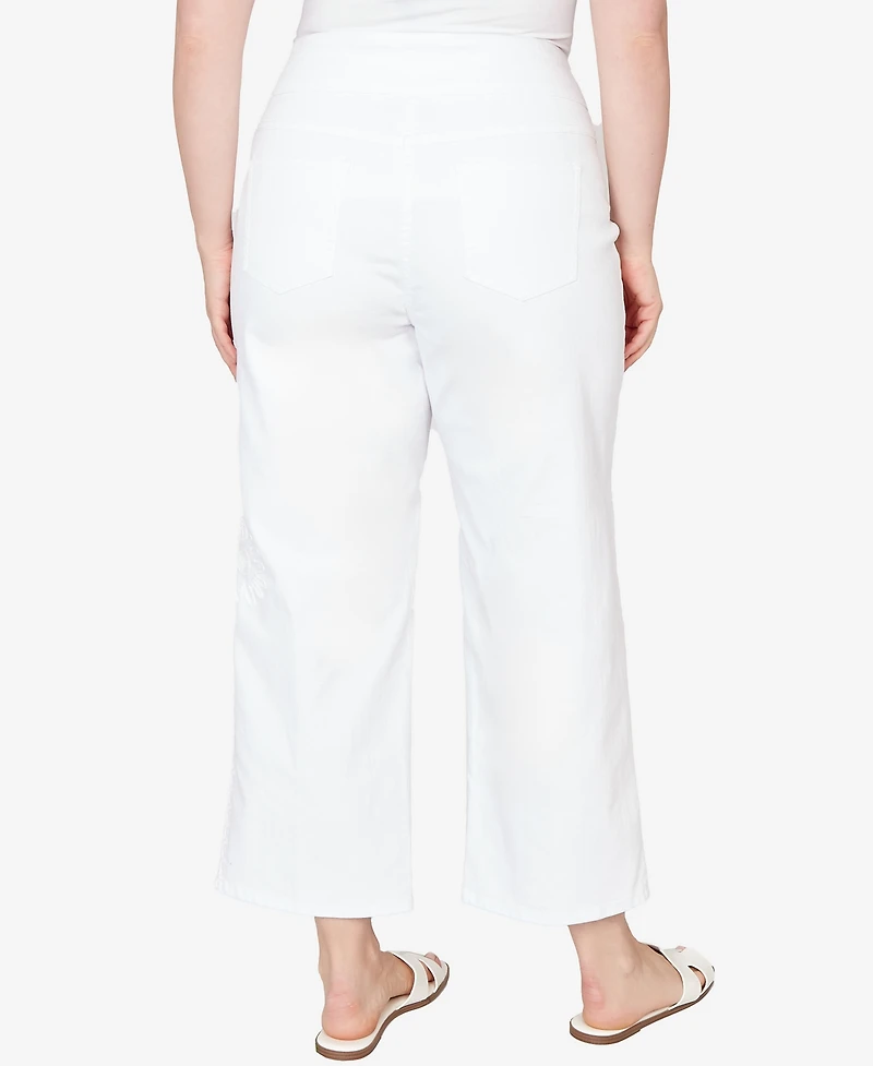 Ruby Rd. Plus Embroidered Stovepipe Pull On Jeans