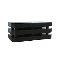 Jofran Mid-Century Modern Floating Sculpture Layered Coffee Table with Caster Wheels