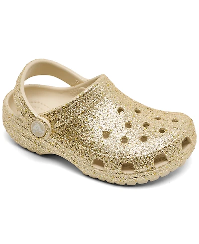 Crocs Toddler Girls Chunky Glitter Classic Clogs from Finish Line
