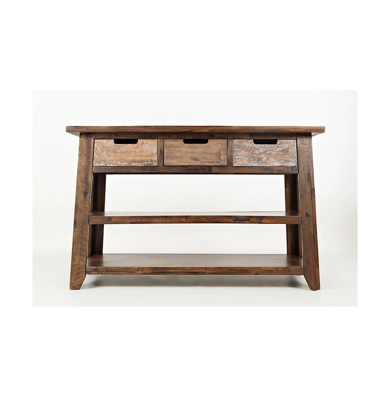 Jofran Painted Canyon Rustic Solid Acacia 50" Sofa Table