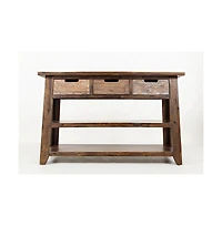 Jofran Painted Canyon Rustic Solid Acacia 50" Sofa Table