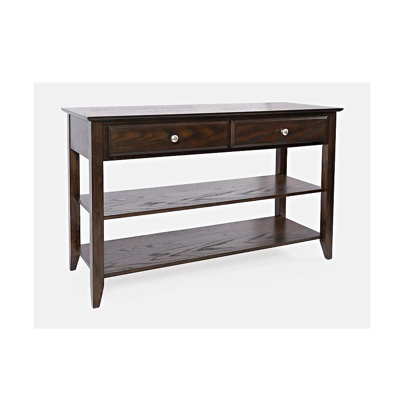 Jofran Modern Espresso Traditional 48" Sofa Console Table with Two Drawers
