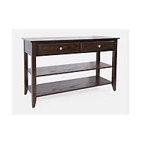 Jofran Modern Espresso Traditional 48" Sofa Console Table with Two Drawers