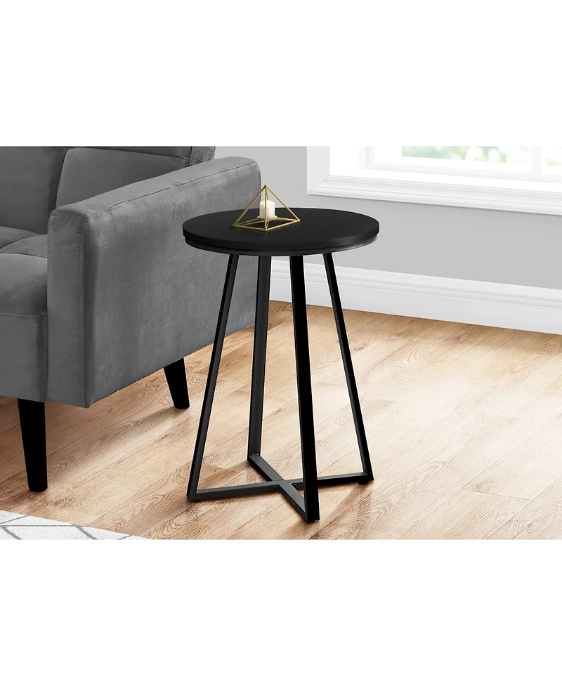 Lovmor Accent Table, Side, Round, End, Nightstand, Lamp, Living Room, Bedroom, Laminate, Metal, Contemporary, Modern
