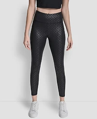 Dkny Women's Printed High-Wasit Fitness Tights