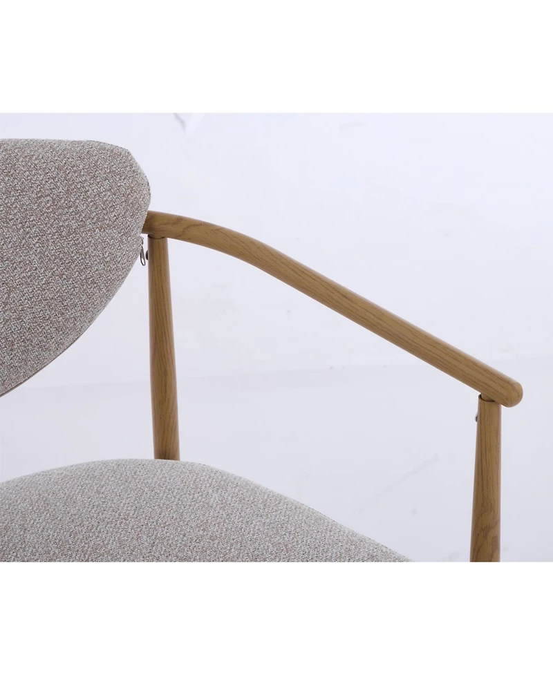 Streamdale Furniture fabric dining/living/bedroom chair with metal frame and wood grain visual