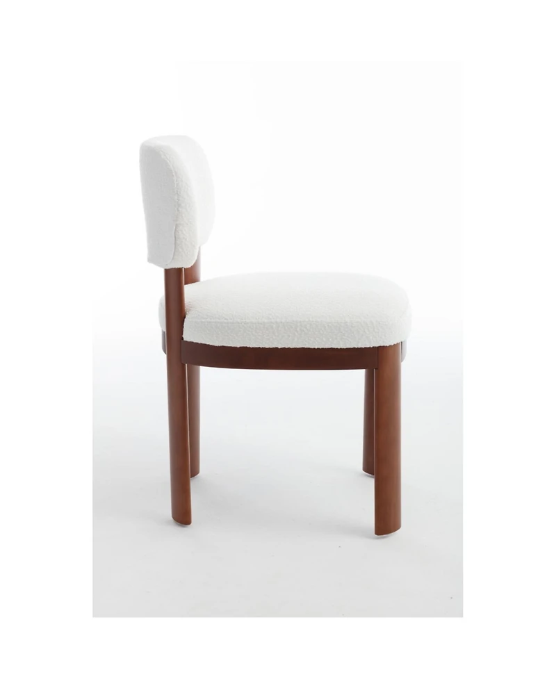 Streamdale Furniture Farmhouse Wooden Dining Chairs Set of 2, Modern Fabric Upholstered Dining Room Chairs