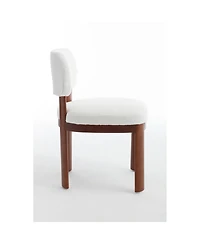 Streamdale Furniture Farmhouse Wooden Dining Chairs Set of 2, Modern Fabric Upholstered Dining Room Chairs