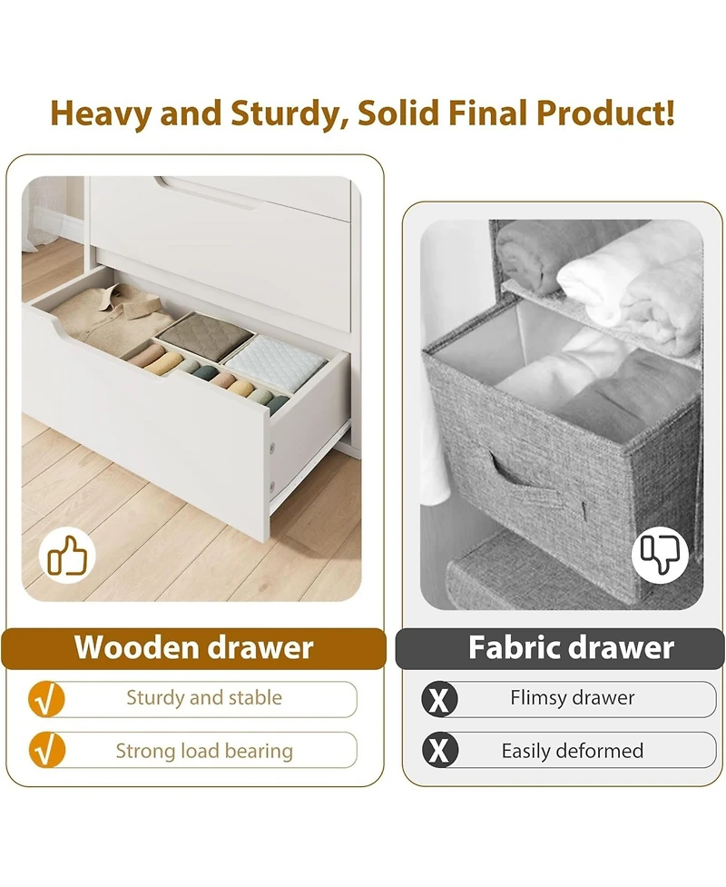 gaomon 5 Drawer Tall Dresser for Bedroom, 50" Vertical Storage Chest Organizer Living Room, Entryway, Ash Grey