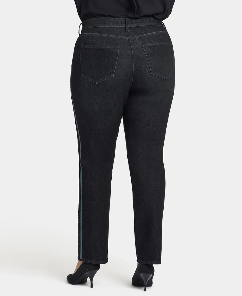 Nydj Plus Marilyn Straight Sequin Jeans