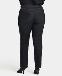 Nydj Plus Marilyn Straight Sequin Jeans