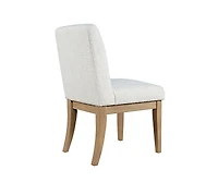 Jofran Sequoia Modern Rustic Solid Wood Upholstered Parsons Dining Chair (Set of 2